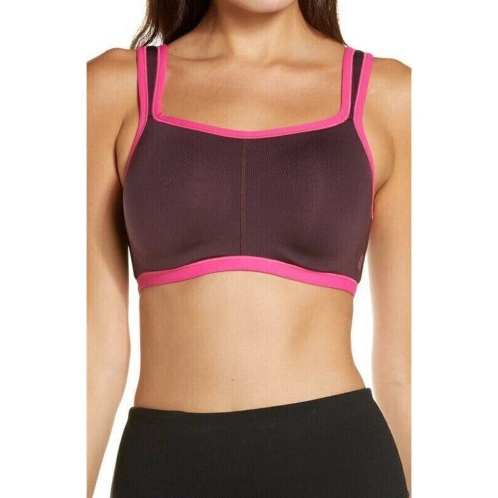 NATORI Power Yogi Sports Bra Convertible Underwire Purple 32D #731050 NEW $72 - Picture 3 of 8